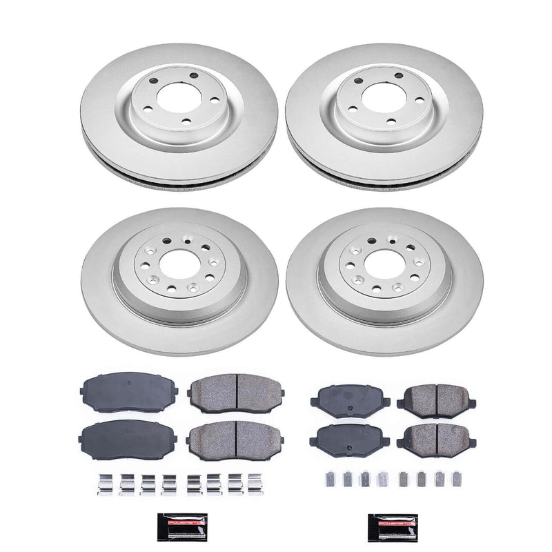 Power Stop CRK8847 Front And Rear Z17 Evolution Pad And Rotor Kit for 2013-2014 Ford Edge product image