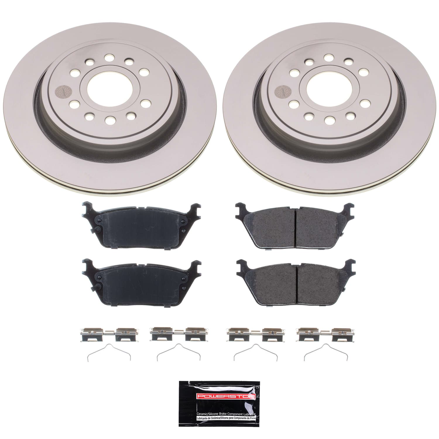 Power Stop CRK8873 - Rear Z17 Evolution Genuine Geomet Coated Pad And Rotor Kit vehicle fitment brake part