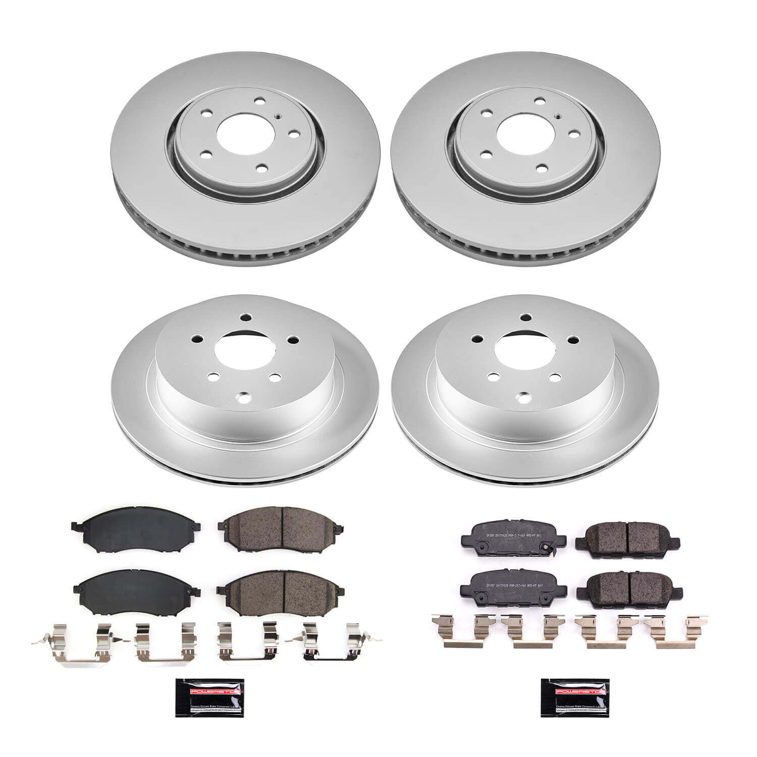 Power Stop CRK8878 Front And Rear Z17 Evolution Pad And Rotor Kit for 2010-2012 Infiniti FX35 product image