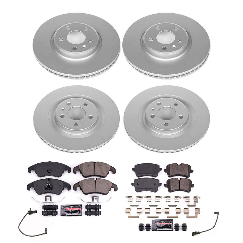 Power Stop CRK8883 Front And Rear Z23 Evolution Sport Performance Pad And Rotor Kit for 2012-2013 Audi A6 product image