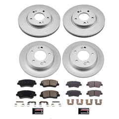 Power Stop CRK8889 Front And Rear Z17 Evolution Pad And Rotor Kit for 2016 Hyundai Veloster product image