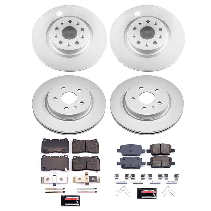 Power Stop CRK8900 Front And Rear Z17 Evolution Pad And Rotor Kit for 2021-2024 Chevrolet Camaro LT1 product image