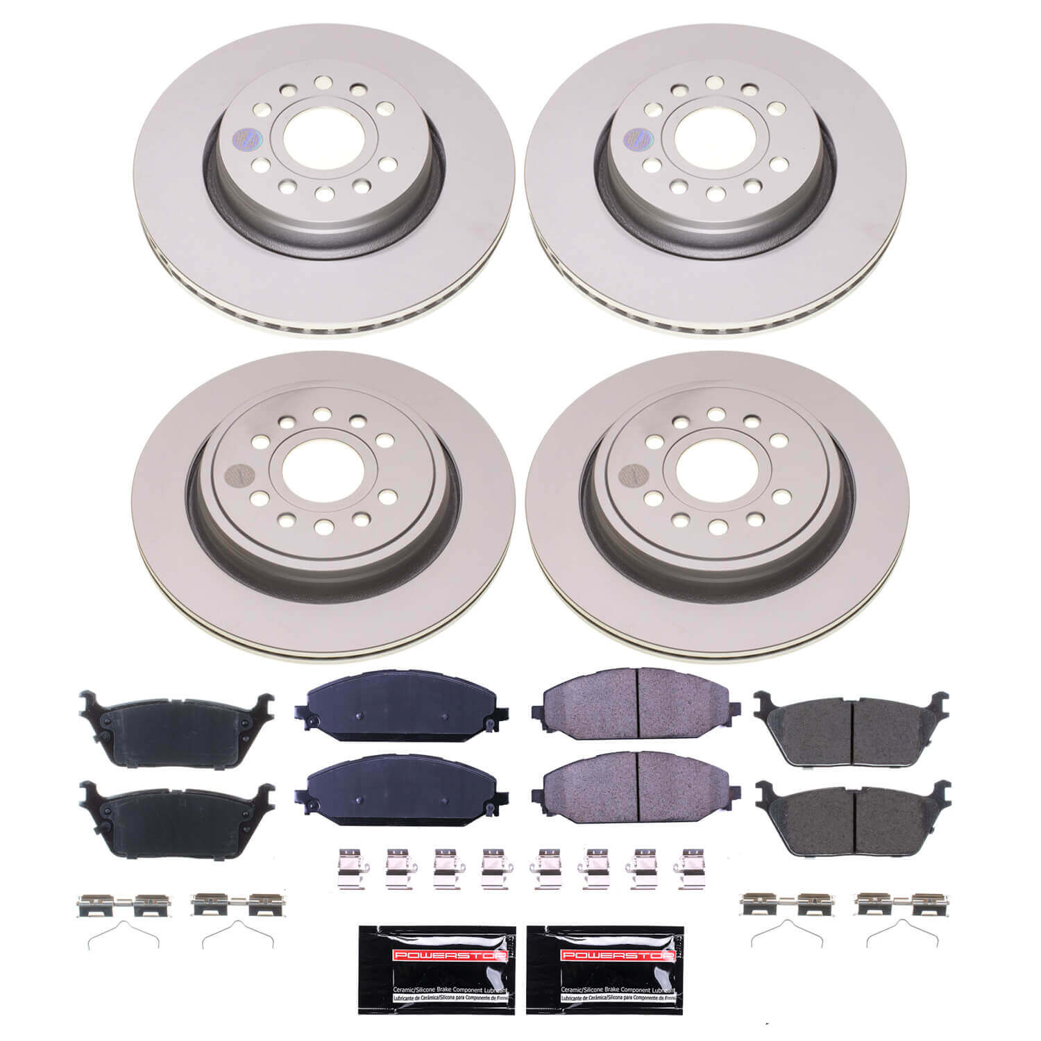 Power Stop CRK8902 - Front And Rear Z17 Evolution Genuine Geomet Coated Pad And Rotor Kit vehicle fitment brake part