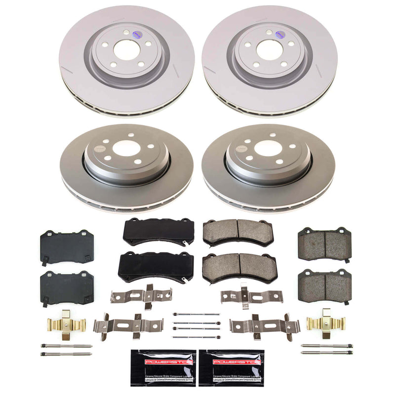 Power Stop CRK8903 - Front And Rear Z17 Evolution Genuine Geomet Coated Pad And Rotor Kit vehicle fitment brake part