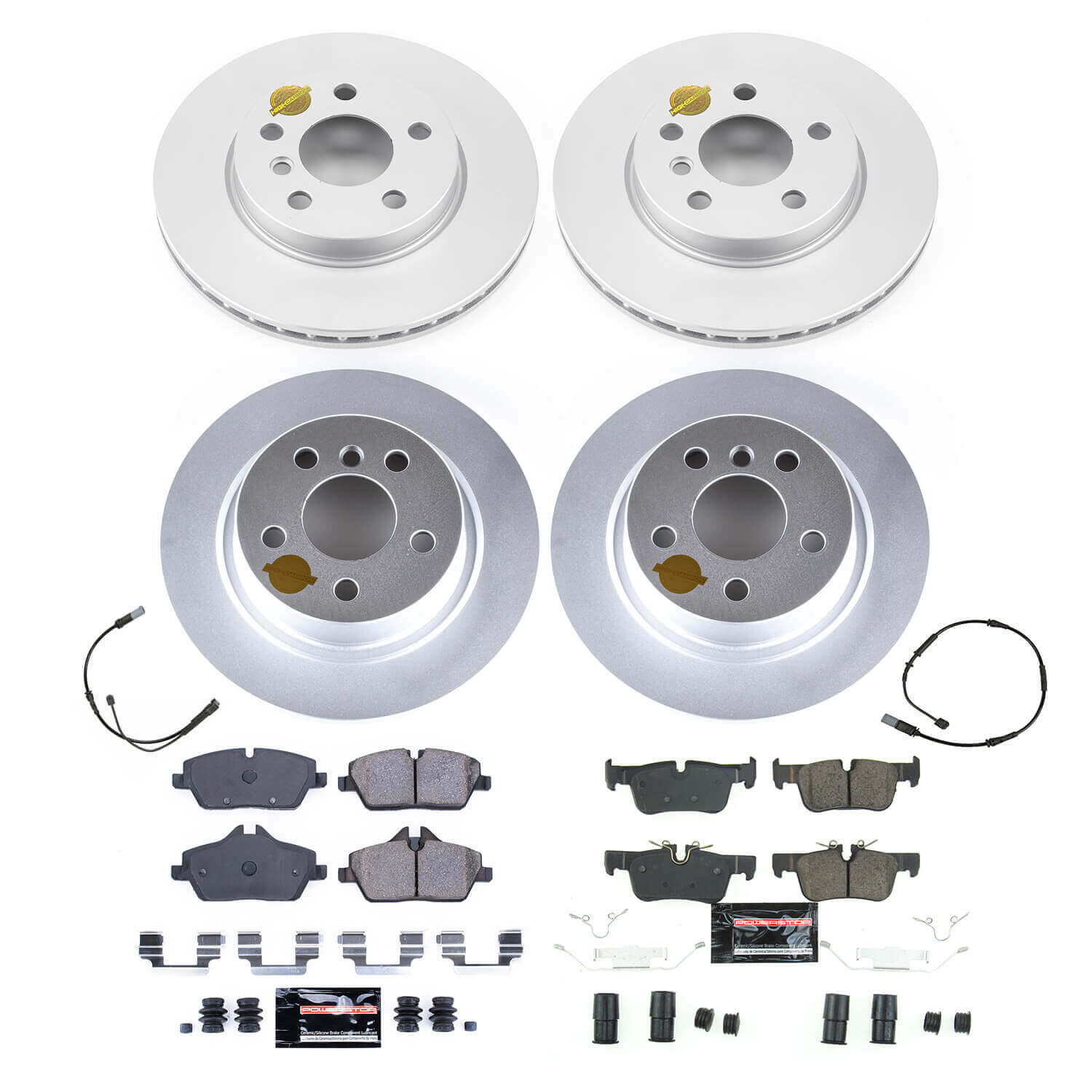 Power Stop CRK8908 Front And Rear Z23 Evolution Sport Performance Pad And Rotor Kit for 2020-2024 MINI Cooper SE product image