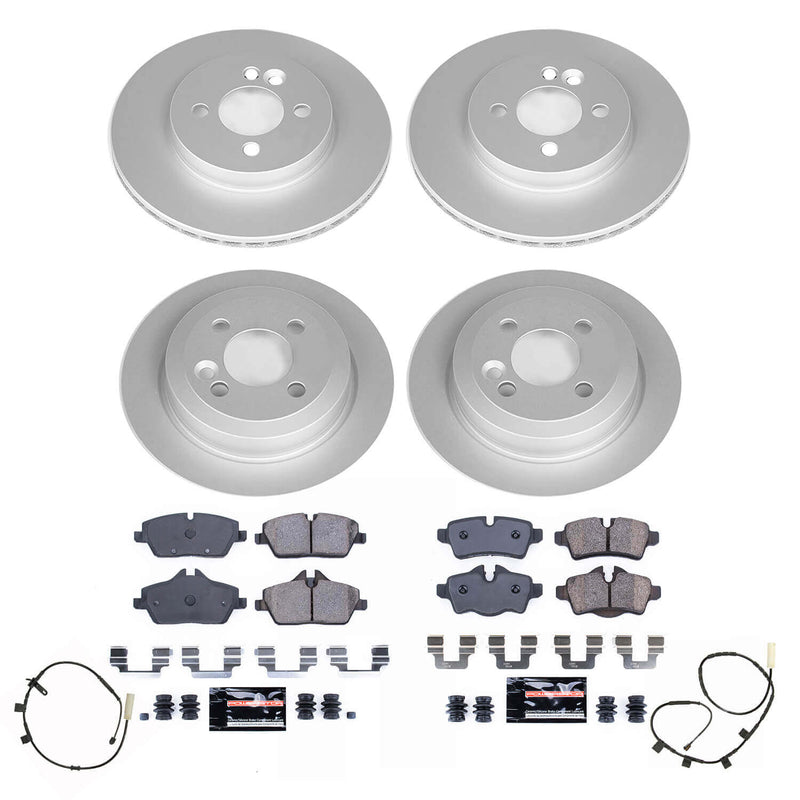 Power Stop CRK8914 Front And Rear Z23 Evolution Sport Performance Pad And Rotor Kit for 2013 MINI Cooper Coupe product image