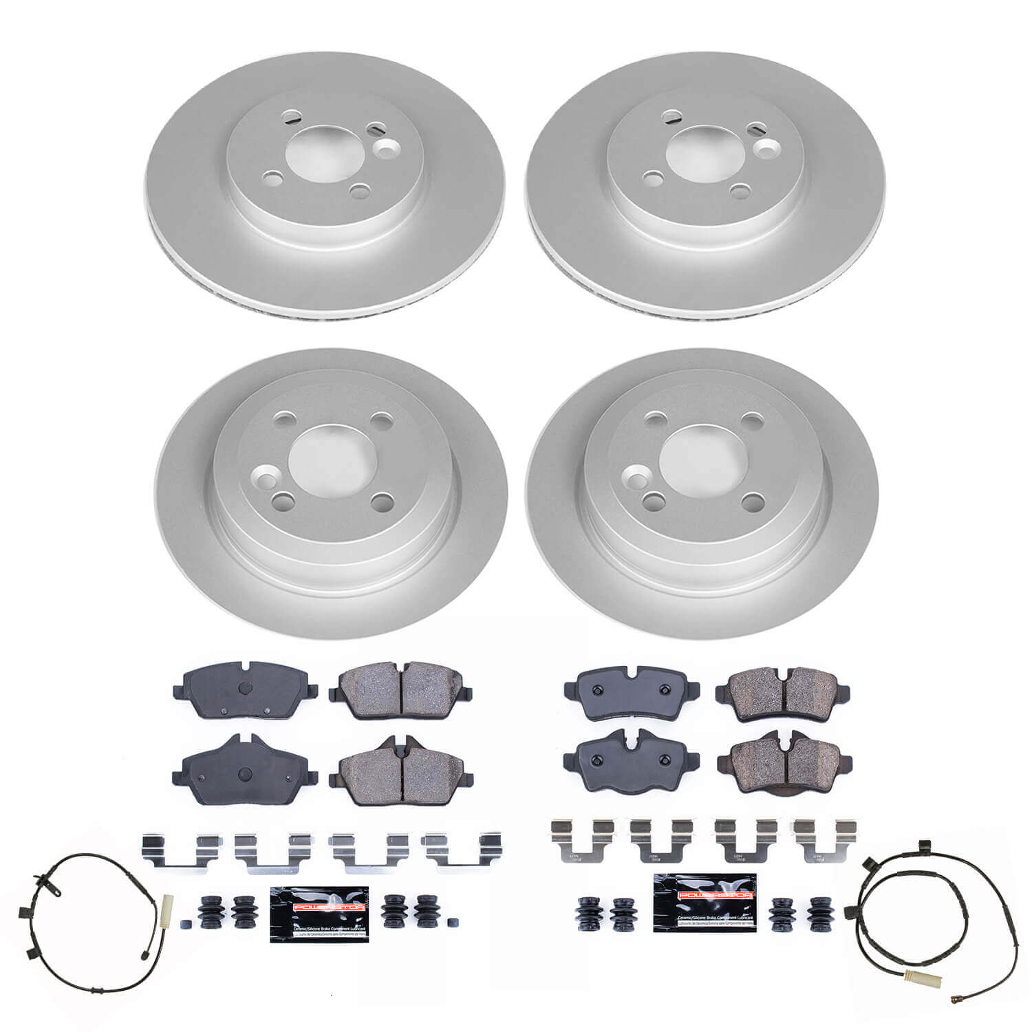 Power Stop CRK8915 Front And Rear Z23 Evolution Sport Performance Pad And Rotor Kit for 2011 MINI Cooper S, S Clubman product image