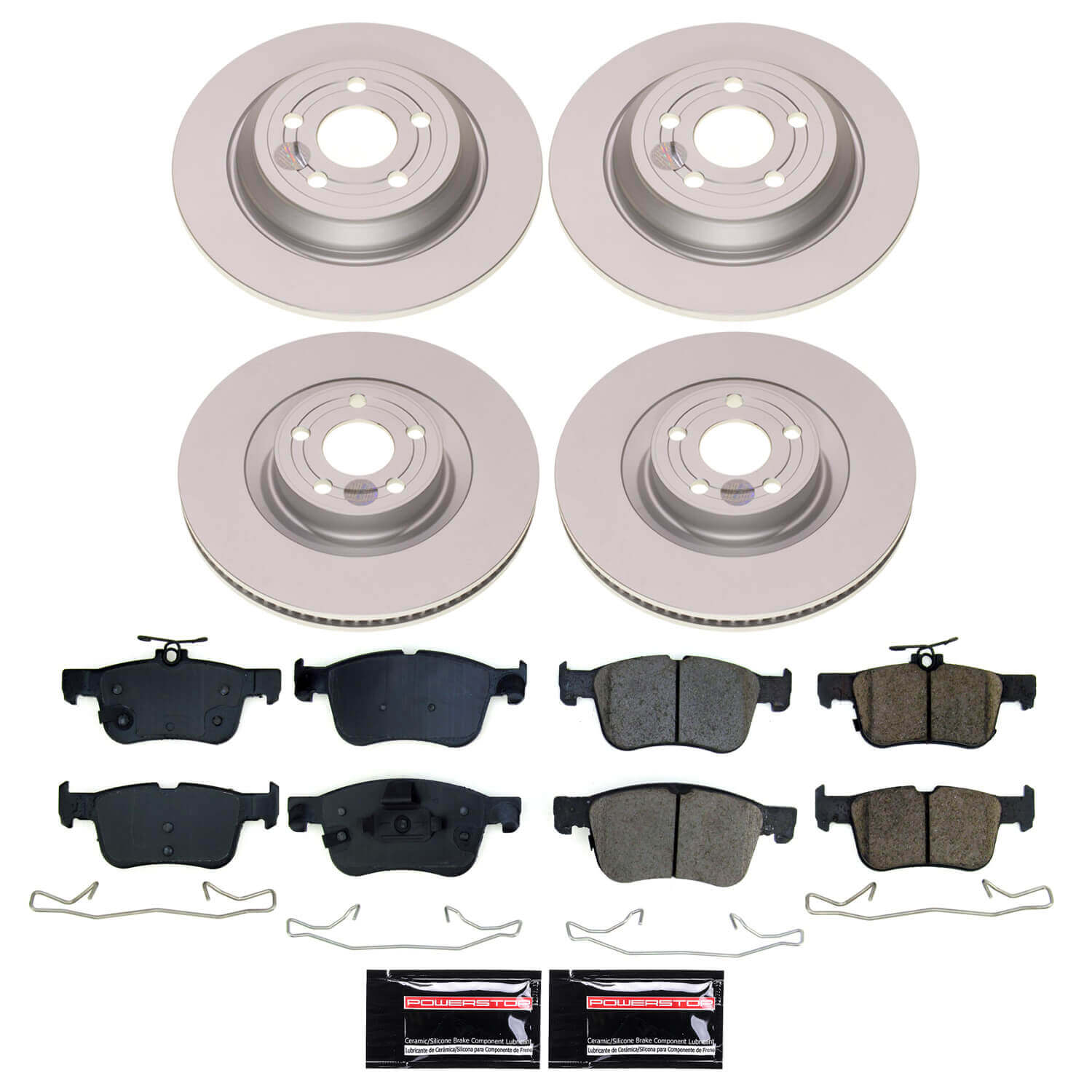 Power Stop CRK8940 - Front And Rear Z17 Evolution Genuine Geomet Coated Pad And Rotor Kit vehicle fitment brake part