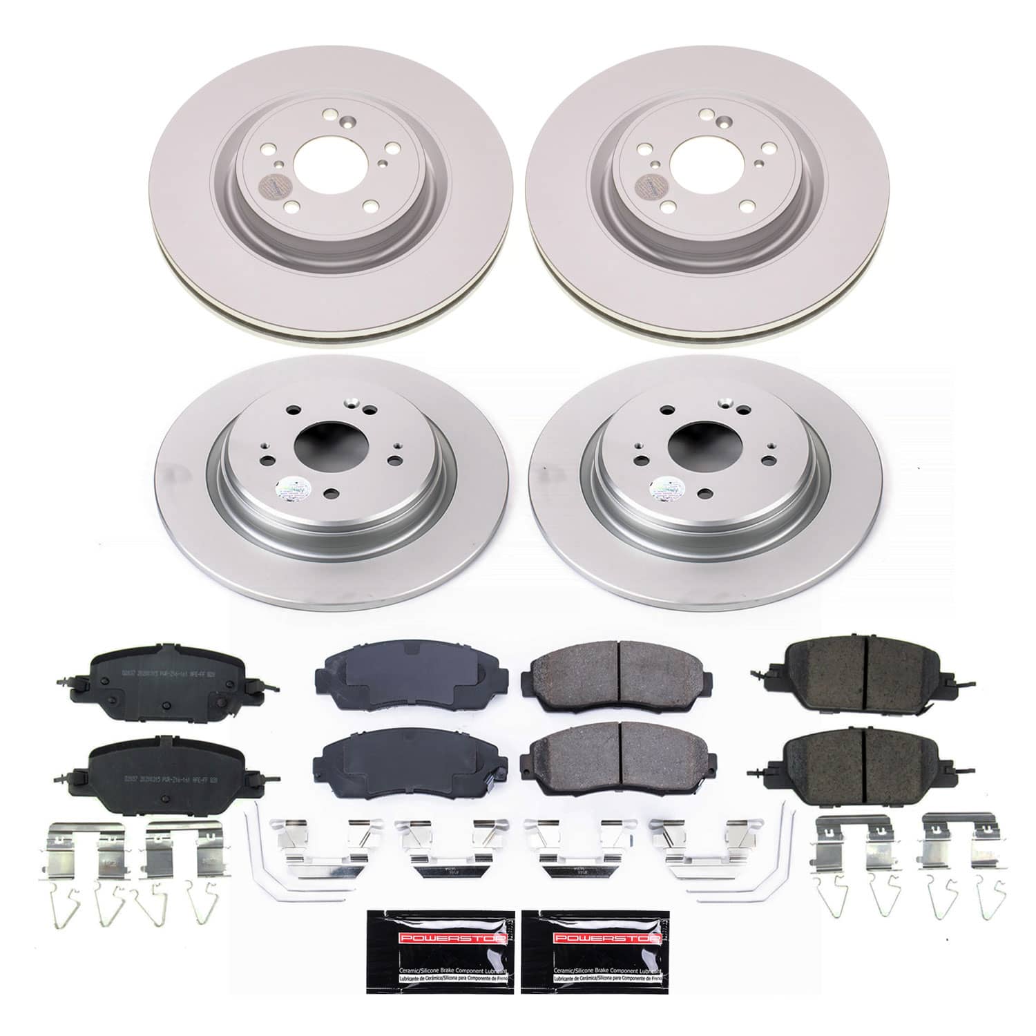 Power Stop CRK8942 - Front And Rear Z17 Evolution Genuine Geomet Coated Pad And Rotor Kit vehicle fitment brake part