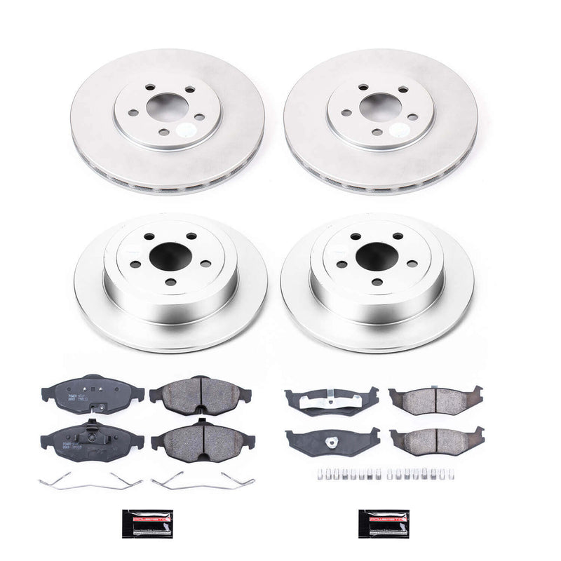 Power Stop CRK8969 Front And Rear Z17 Evolution Pad And Rotor Kit for 2001-2002 Dodge Stratus Sedan (4 Door) product image