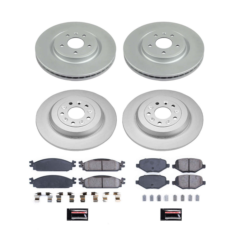 Power Stop CRK8970 Front And Rear Z17 Evolution Pad And Rotor Kit for 2010 Lincoln Mkt product image