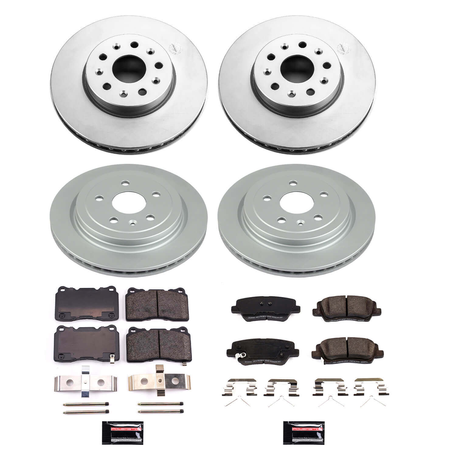 Power Stop CRK8973 Front And Rear Z17 Evolution Pad And Rotor Kit for 2019 Cadillac Cts Base, Luxury, Premium Luxury product image