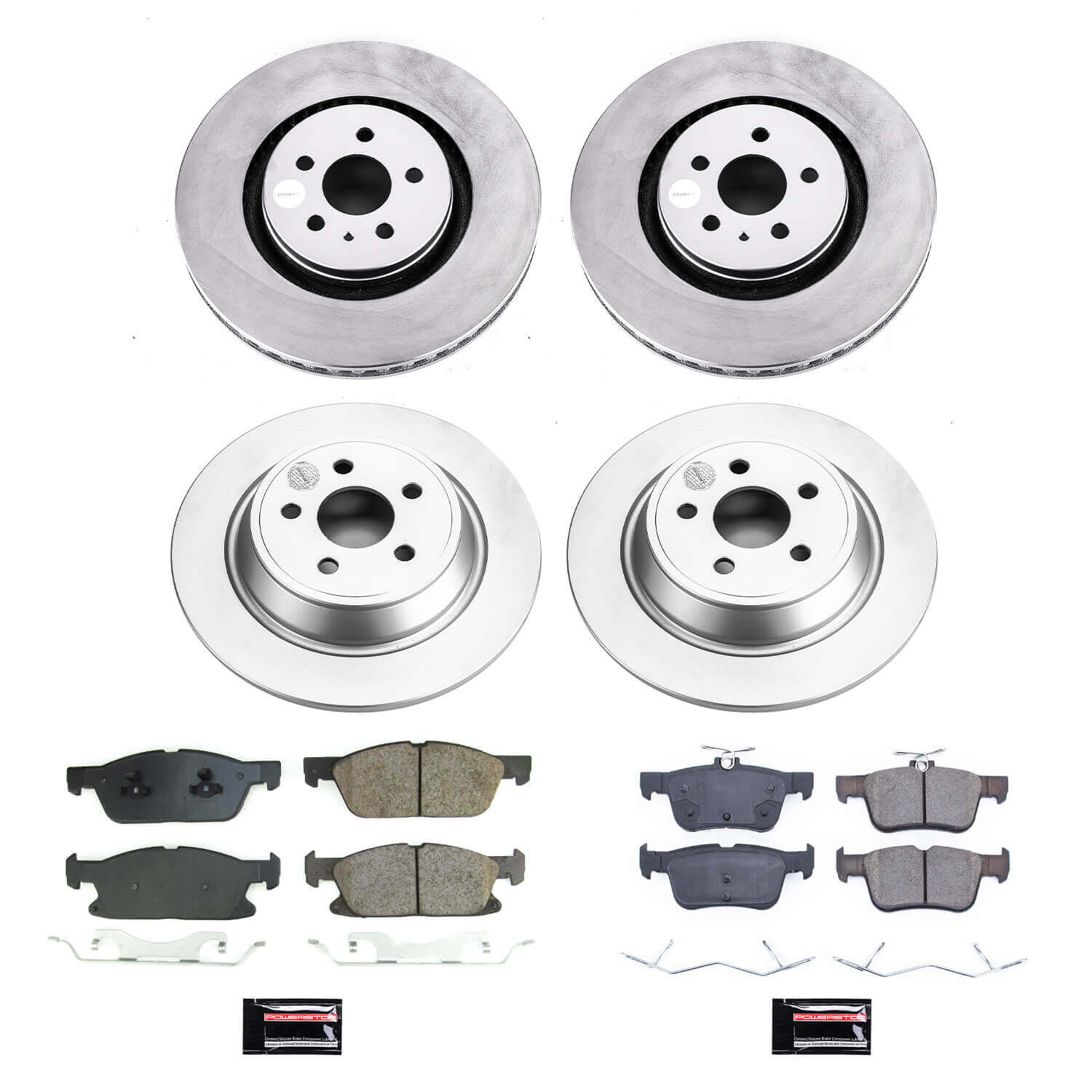 Power Stop CRK8974 Z17 Evolution Front And Rear Pad And Rotor Kit for 2017-2020 Lincoln Mkz product image