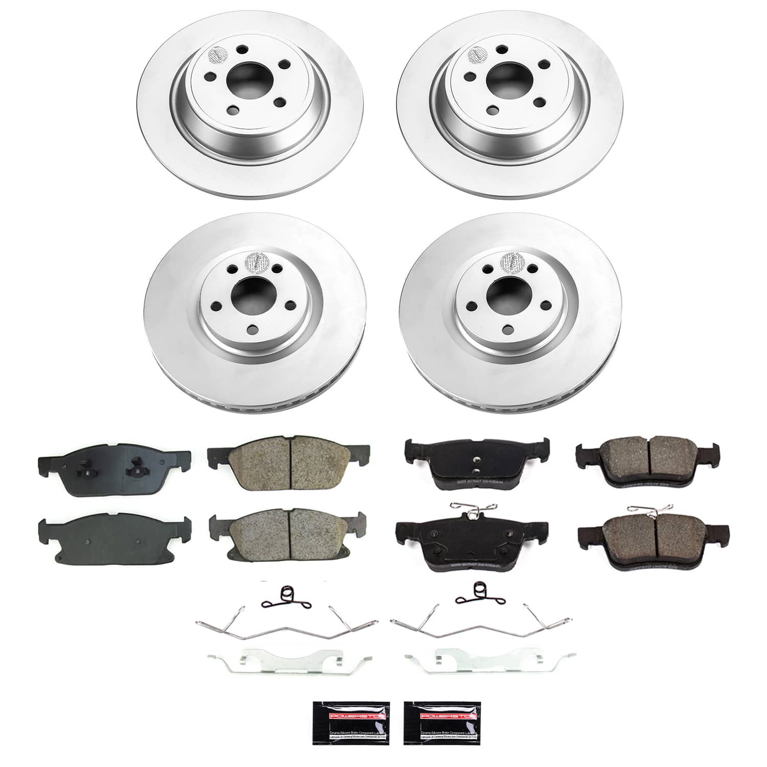 Power Stop CRK8976 - Front And Rear Z17 Evolution Pad And Evolution GEOMET Series Rotor Kit vehicle fitment brake part