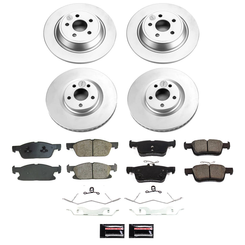 Power Stop CRK8976 - Front And Rear Z17 Evolution Pad And Evolution GEOMET Series Rotor Kit vehicle fitment brake part