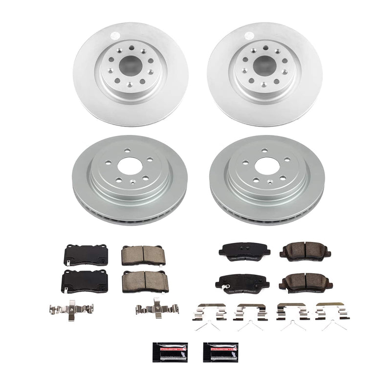 Power Stop CRK8977 Front And Rear Z17 Evolution Pad And Rotor Kit for 2019 Cadillac Cts Vsport, Vsport Premium Luxury product image