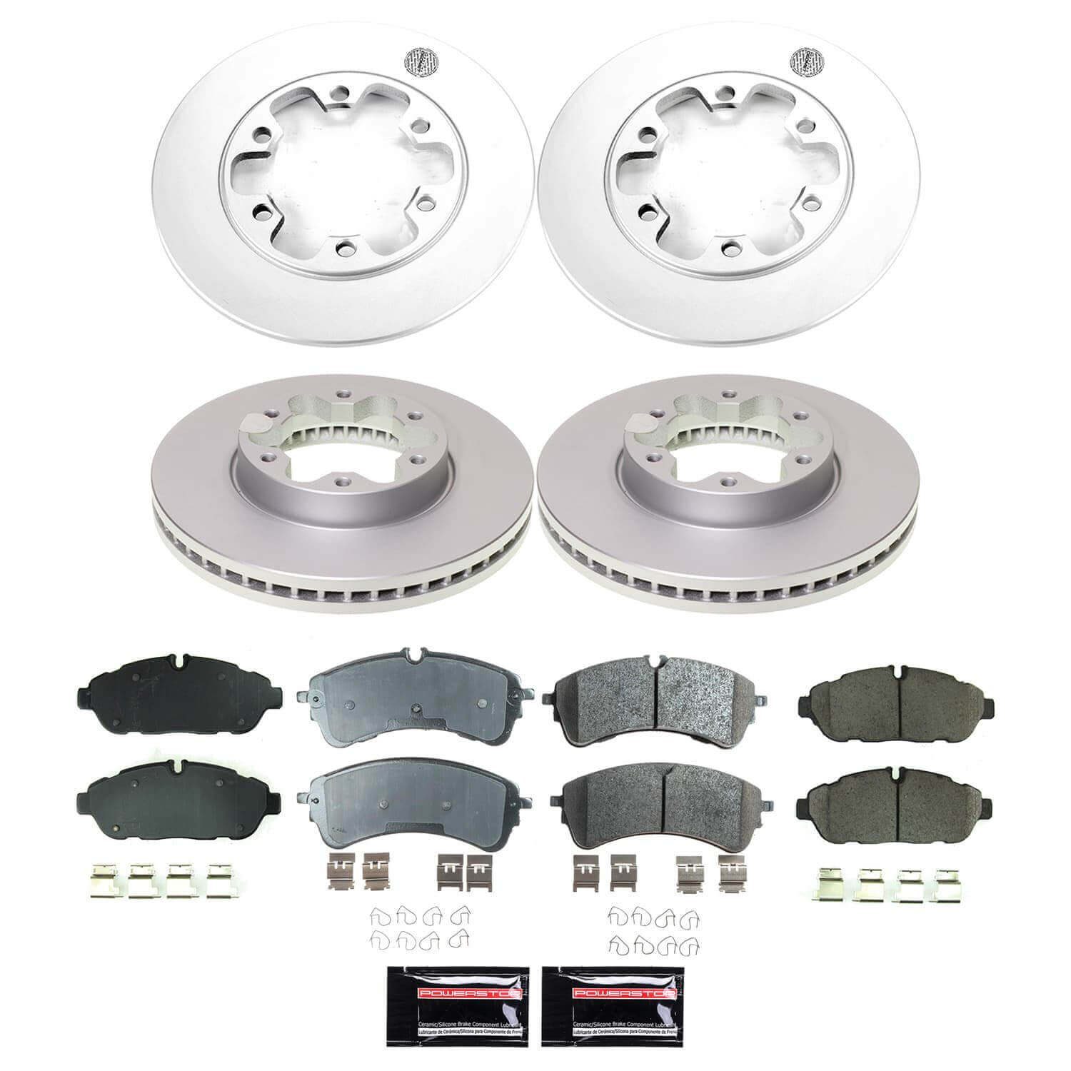 Power Stop CRK9001 - Front And Rear Z17 Evolution Genuine Geomet Coated Pad And Rotor Kit vehicle fitment brake part
