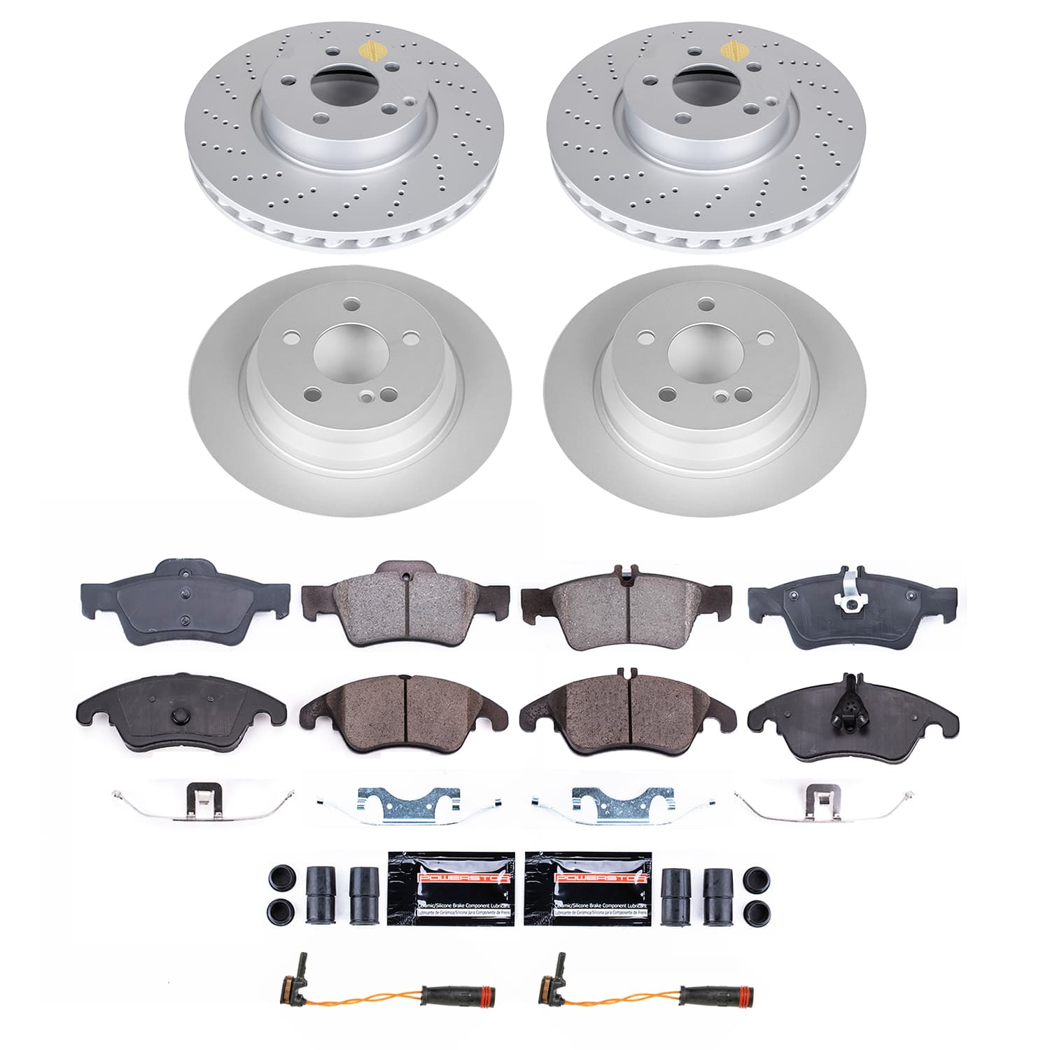 Power Stop CRK9038 - Front And Rear Z23 Evolution Pad And Evolution GEOMET Series Rotor Kit vehicle fitment brake part