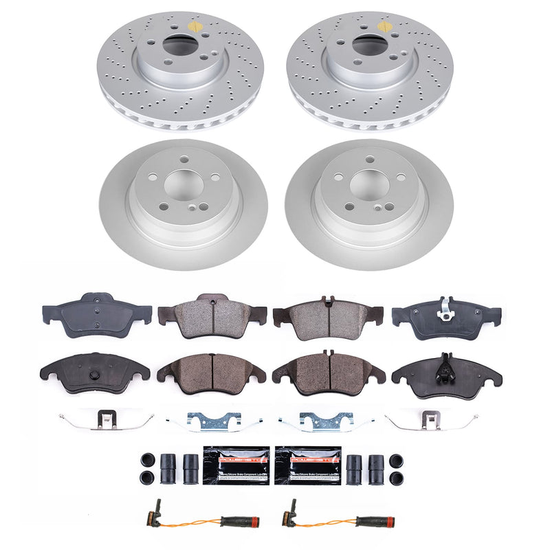 Power Stop CRK9038 - Front And Rear Z23 Evolution Pad And Evolution GEOMET Series Rotor Kit vehicle fitment brake part