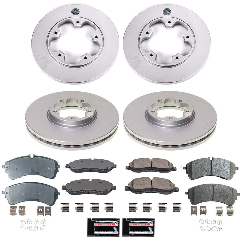 Power Stop CRK9059 - Front And Rear Z17 Evolution Genuine Geomet Coated Pad And Rotor Kit vehicle fitment brake part