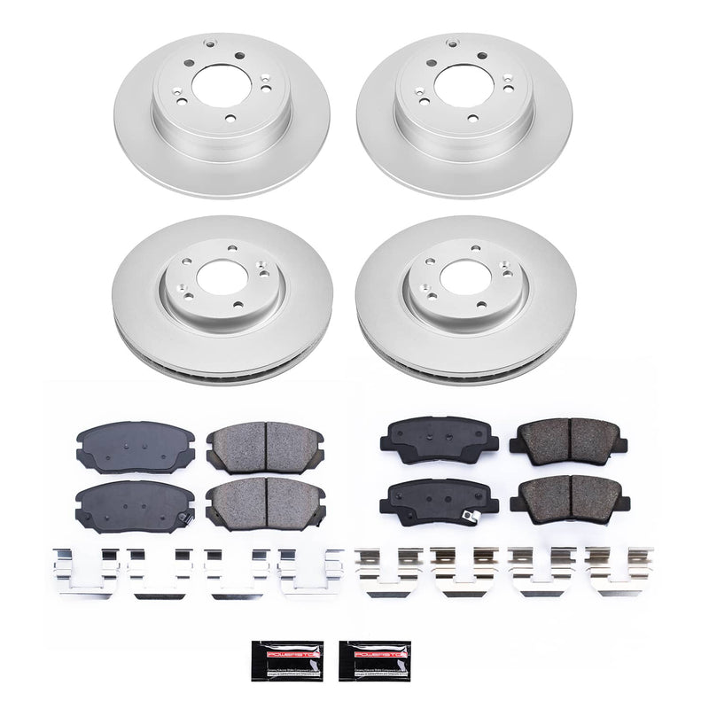 Power Stop CRK9061 - Front And Rear Z17 Evolution Pad And Evolution GEOMET Series Rotor Kit vehicle fitment brake part