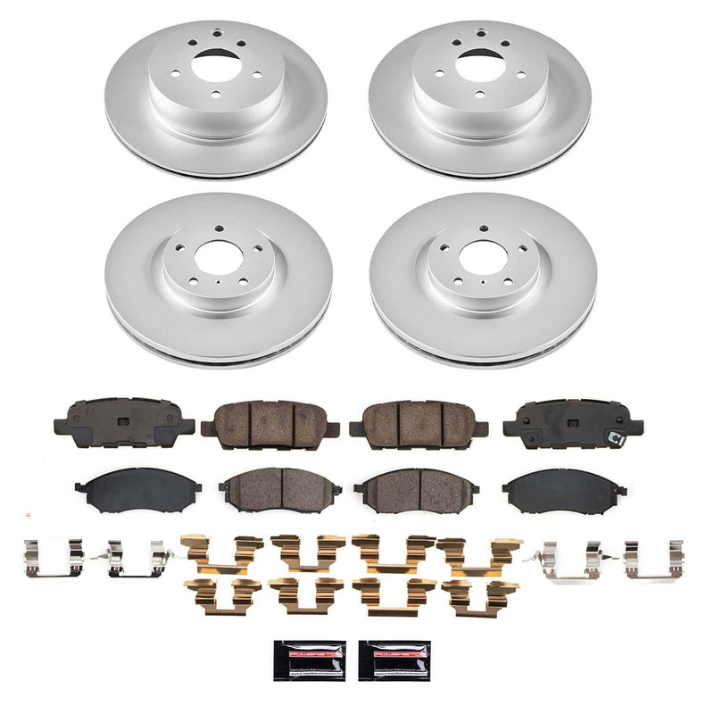 Power Stop CRK9065 - Front And Rear Z17 Evolution Pad And Evolution GEOMET Series Rotor Kit vehicle fitment brake part