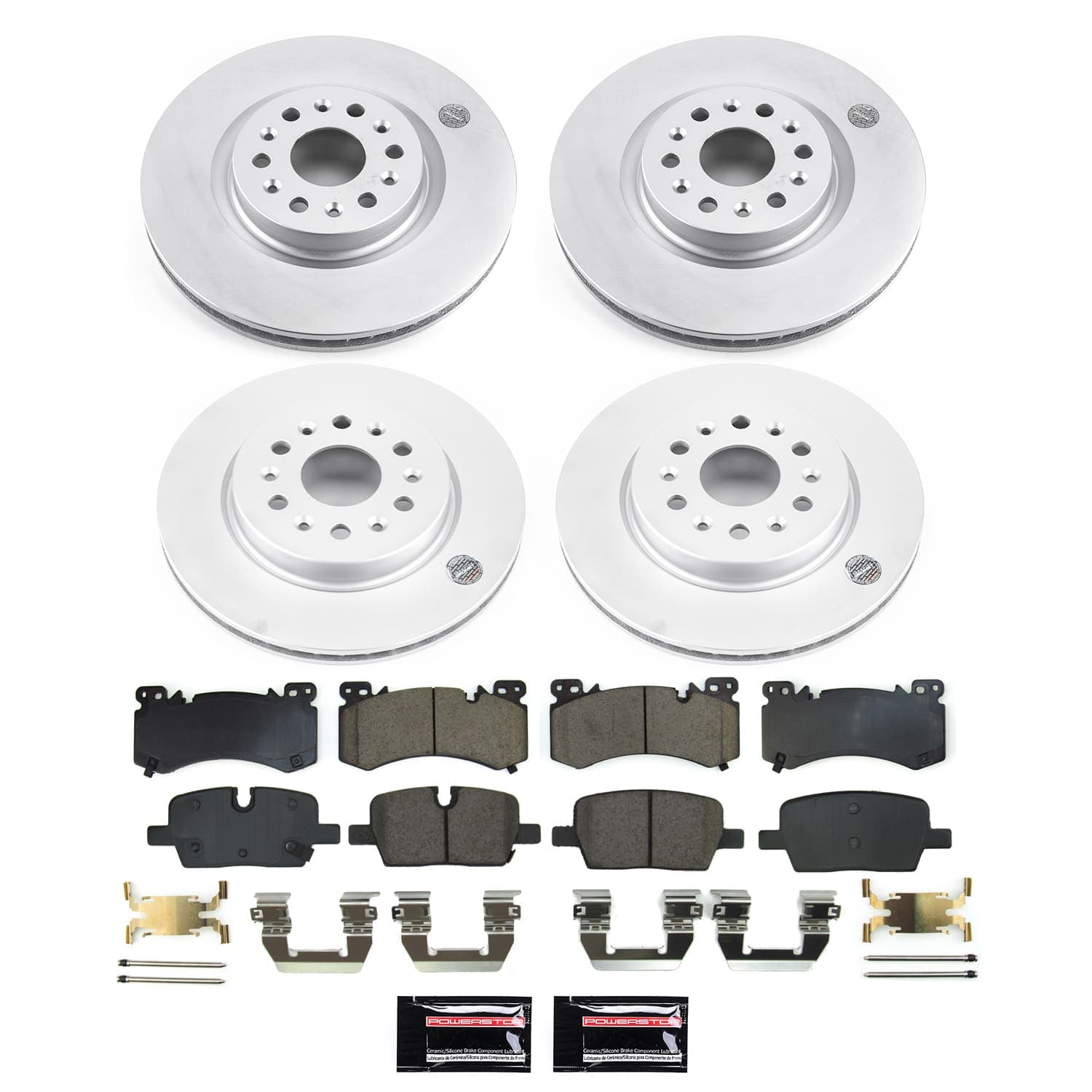 Power Stop CRK9092 - Front And Rear Z17 Evolution Genuine Geomet Coated Pad And Rotor Kit vehicle fitment brake part