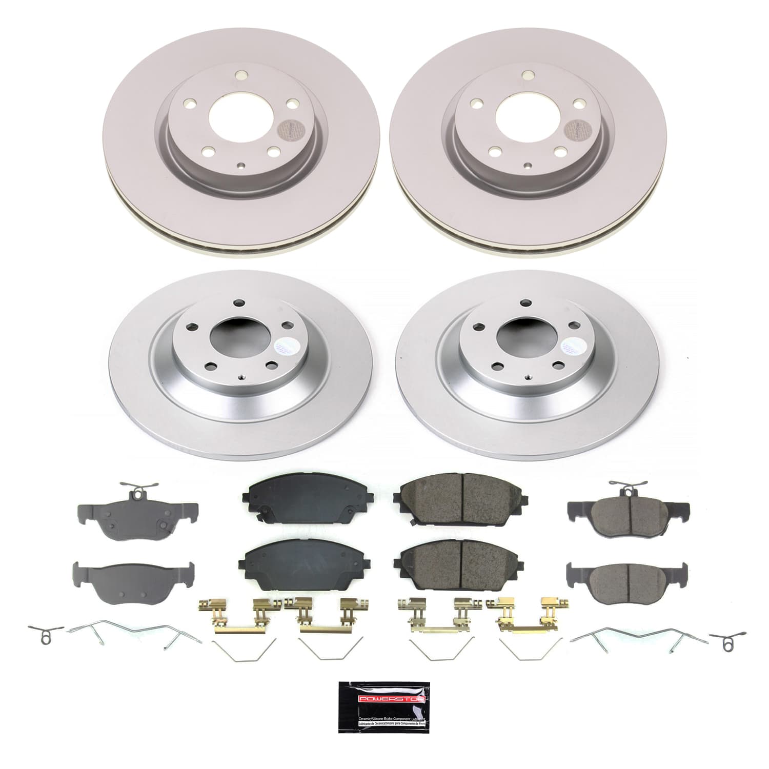 Power Stop CRK9137 - Front And Rear Z17 Evolution Genuine Geomet Coated Pad And Rotor Kit vehicle fitment brake part
