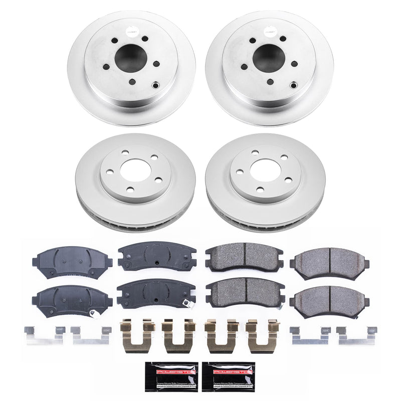 Power Stop CRK9142 - Front And Rear Z17 Evolution Genuine Geomet Coated Pad And Rotor Kit vehicle fitment brake part