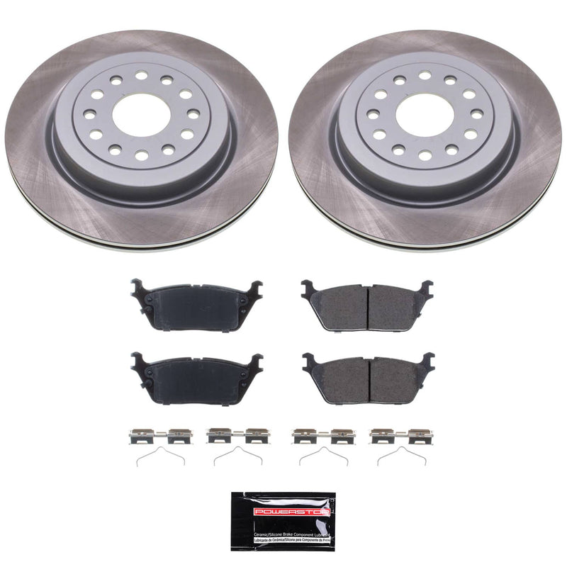 Power Stop CRK9153 - Front And Rear Z17 Evolution Genuine Geomet Coated Pad And Rotor Kit vehicle fitment brake part
