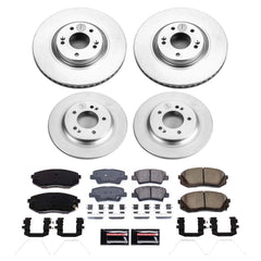 Power Stop CRK9167 - Front And Rear Z17 Evolution Genuine Geomet Coated Pad And Rotor Kit vehicle fitment brake part