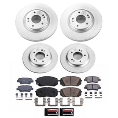 Power Stop CRK9168 - Front And Rear Z17 Evolution Genuine Geomet Coated Pad And Rotor Kit vehicle fitment brake part