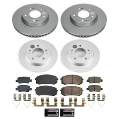 Power Stop CRK9169 - Front And Rear Z17 Evolution Genuine Geomet Coated Pad And Rotor Kit vehicle fitment brake part