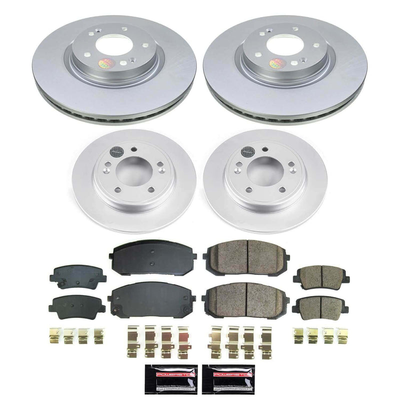 Power Stop CRK9170 - Front And Rear Z17 Evolution Genuine Geomet Coated Pad And Rotor Kit vehicle fitment brake part