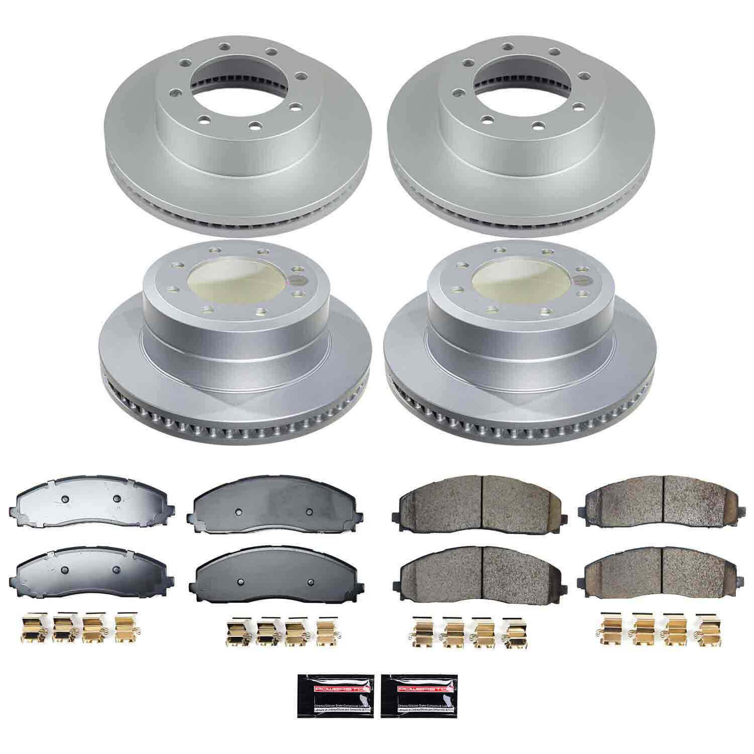 Power Stop CRK9224 Front And Rear Z17 Evolution Pad And Rotor Kit for 2023-2024 Ford F-250 Super Duty 4 Wheel Drive product image