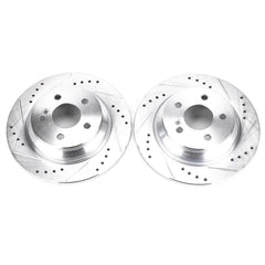 Power Stop EBR1049XPR Evolution Performance Vented 1-Piece Drilled And Slotted Rear Brake Rotors for 2007-2008 Mercedes-Benz CL550 Base product image