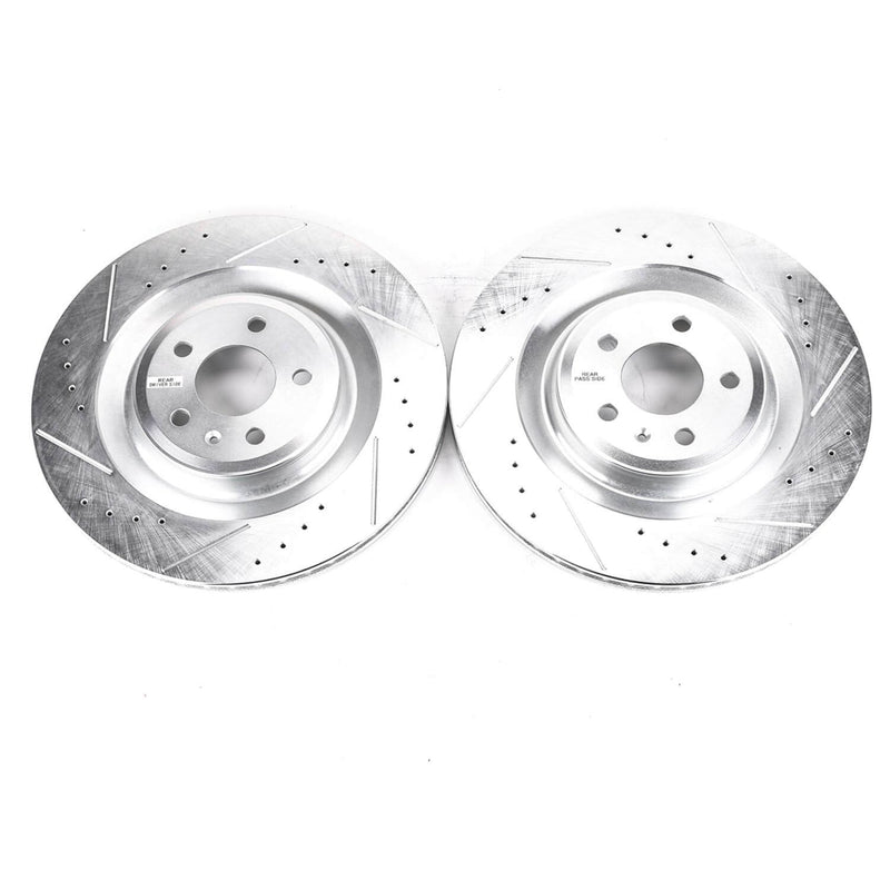Power Stop EBR1205XPR Evolution Performance 1-Piece Drilled And Slotted Rear Brake Rotors for 2011 Audi A8 Quattro Base, L product image