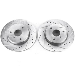 Power Stop EBR1261XPR Evolution Performance 1-Piece Drilled And Slotted Front Brake Rotors for 2008 Smart Fortwo Passion, Passion Cabrio, Pure product image