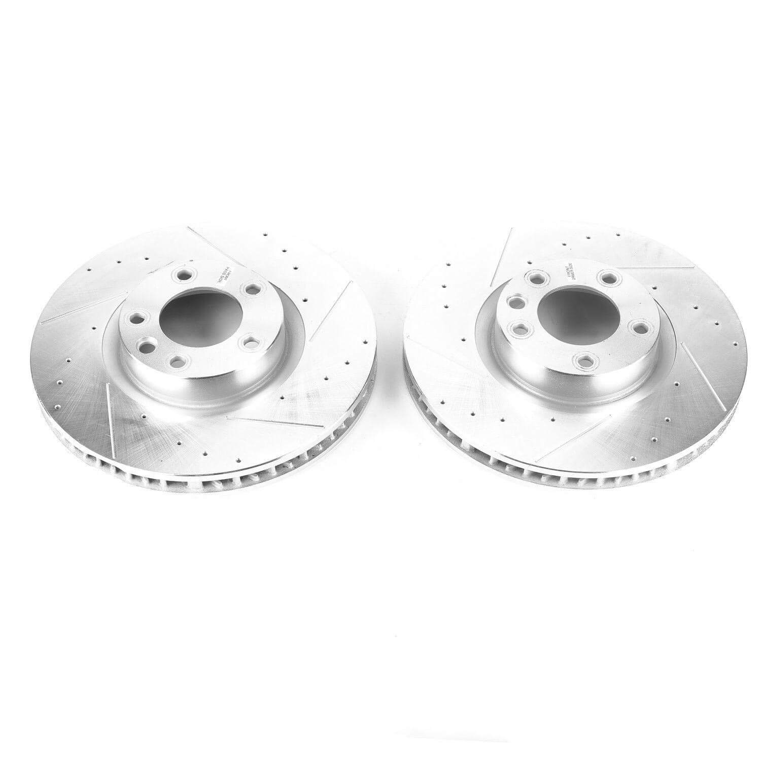 Power Stop EBR1291XPR Evolution Performance 1-Piece Drilled And Slotted Front Brake Rotors for 2011-2012 Porsche Cayenne S, S Hybrid product image