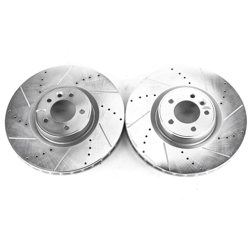 Power Stop EBR1409XPR Evolution Performance 1-Piece Drilled And Slotted Front Brake Rotors for 2021 Land Rover Defender 110 Base, S, SE, X, X-Dynamic Hse, X-Dynamic SE product image