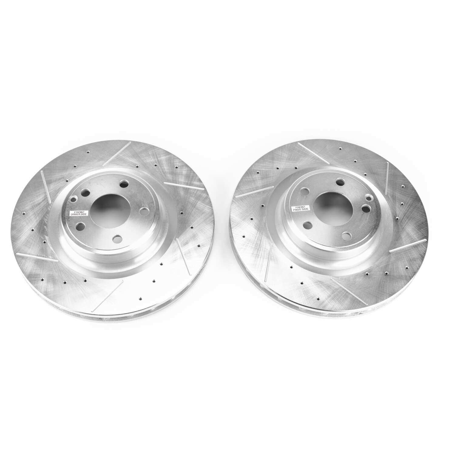 Power Stop EBR1458XPR Evolution Performance Vented 1-Piece Drilled And Slotted Front Brake Rotors for 2015 Mercedes-Benz E400 4Matic, Base, Hybrid Sedan (4 Door) product image