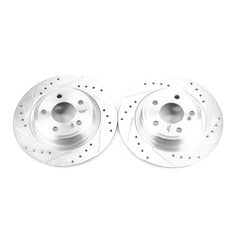 Power Stop EBR1459XPR Evolution Performance 1-Piece Drilled And Slotted Rear Brake Rotors for 2017-2019 Mercedes-Benz SLC300 Base product image