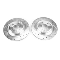 Power Stop EBR1464XPR Evolution Performance Vented 1-Piece Drilled And Slotted Rear Brake Rotors for 2015-2016 Mercedes-Benz SL400 Base product image