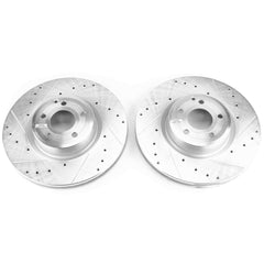 Power Stop EBR1469XPR Evolution Performance Vented 1-Piece Drilled And Slotted Front Brake Rotors for 2015-2016 Mercedes-Benz SL400 Base product image
