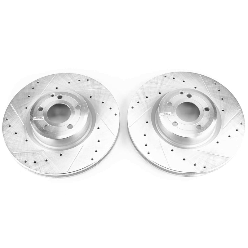 Power Stop EBR1469XPR Evolution Performance Vented 1-Piece Drilled And Slotted Front Brake Rotors for 2015-2016 Mercedes-Benz SL400 Base product image