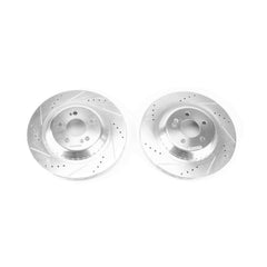 Power Stop EBR1602XPR Evolution Performance 1-Piece Drilled And Slotted Rear Brake Rotors for 2018-2020 Mercedes-Benz S450 4Matic, Base product image