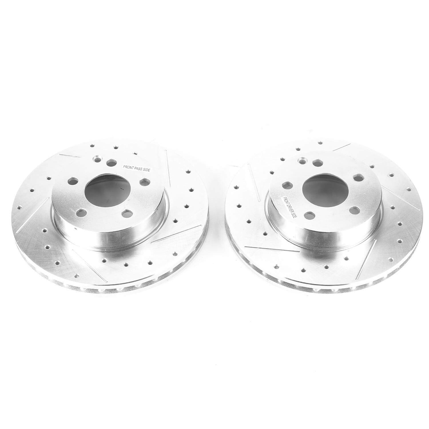 Power Stop EBR1626XPR Evolution Performance 1-Piece Drilled And Slotted Front Brake Rotors for 2012-2014 Mercedes-Benz C250 Base, Luxury, Sport product image