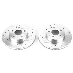 Power Stop EBR1626XPR Evolution Performance 1-Piece Drilled And Slotted Front Brake Rotors for 2012-2014 Mercedes-Benz C250 Base, Luxury, Sport product image