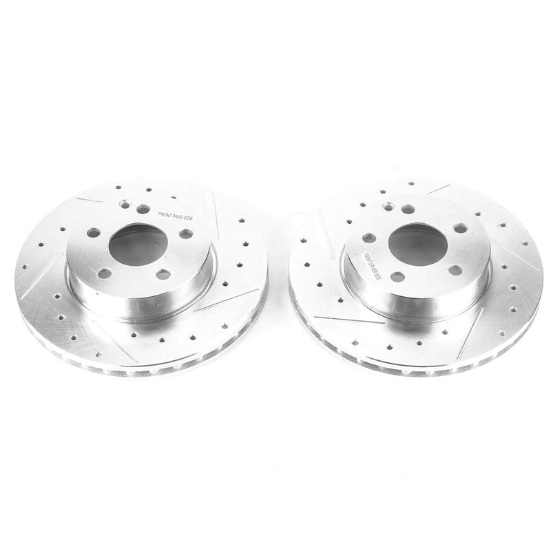 Power Stop EBR1626XPR Evolution Performance 1-Piece Drilled And Slotted Front Brake Rotors for 2012-2014 Mercedes-Benz C250 Base, Luxury, Sport product image