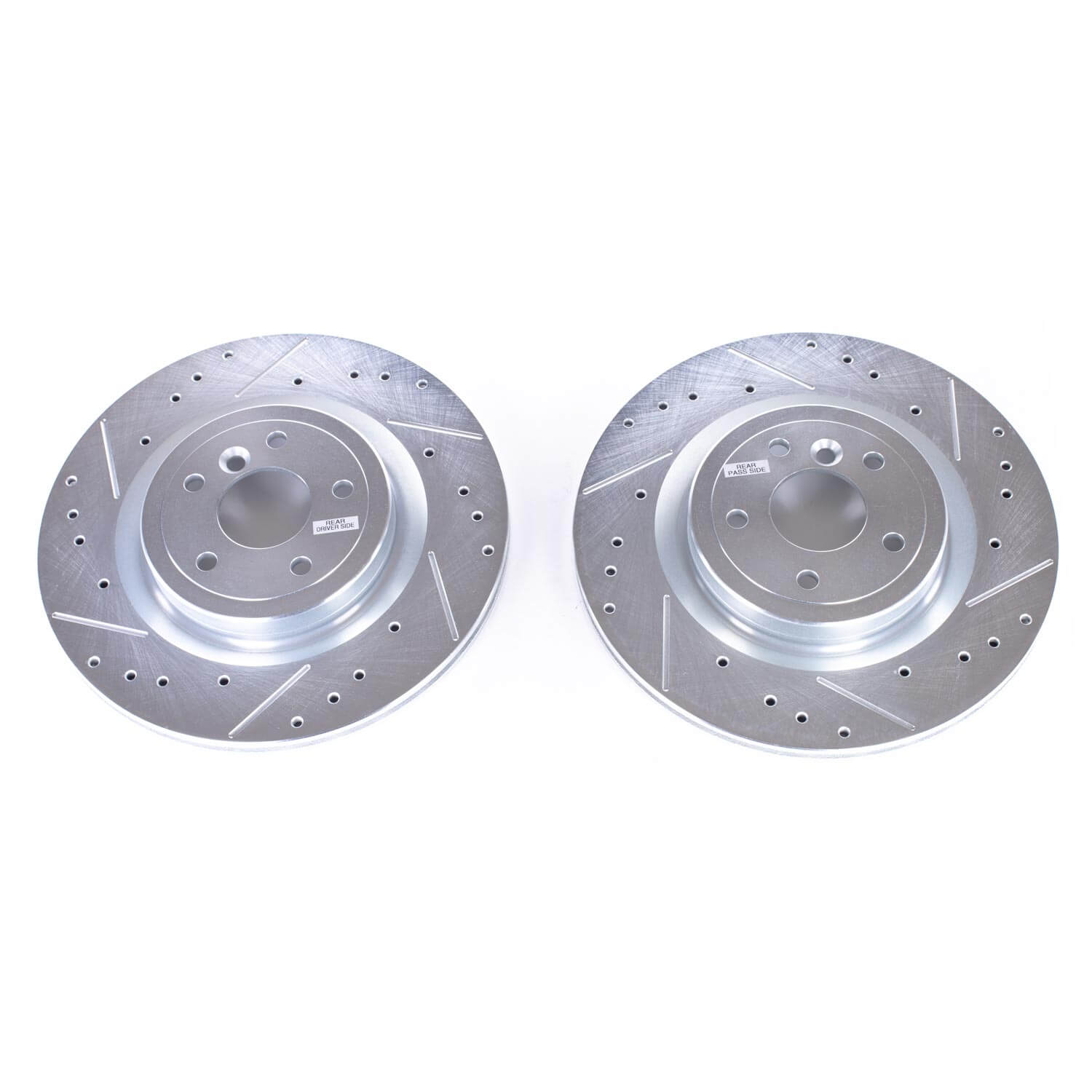 Power Stop EBR1634XPR Evolution Performance 1-Piece Drilled And Slotted Rear Brake Rotors for 2017 Jaguar Xe Base, Premium, Prestige, R-Sport All Wheel Drive product image
